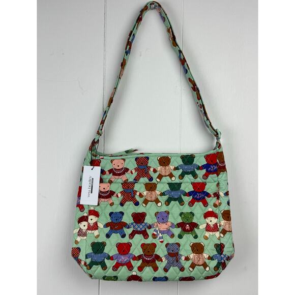 Vera Bradley Toasty Teddies Essential XL Crossbody, NWT - Picture 1 of 5